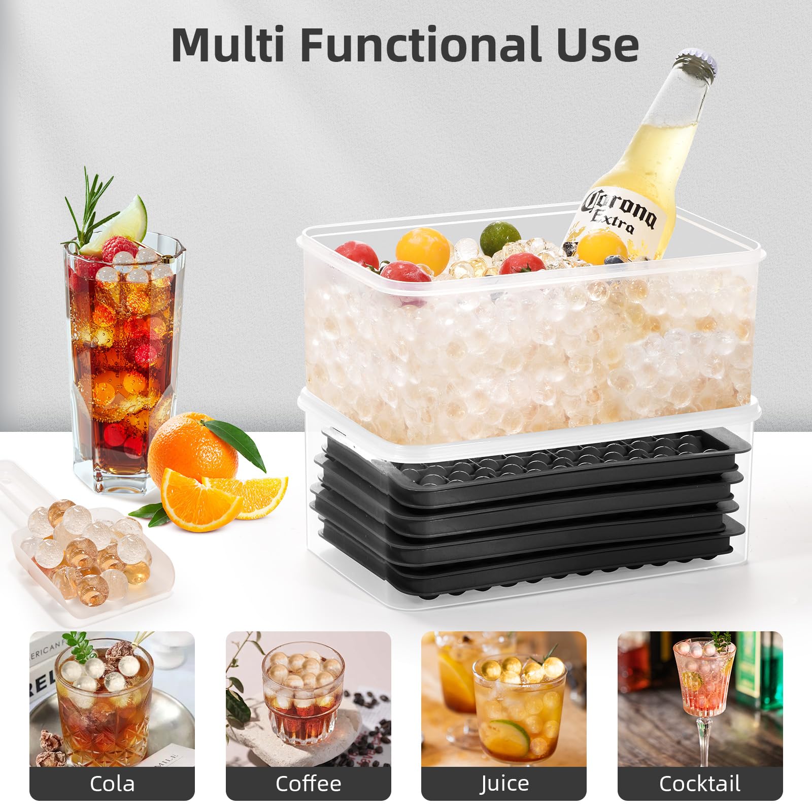 Hielo WIBIMEN mini cubos para cafés fríos y bebidas