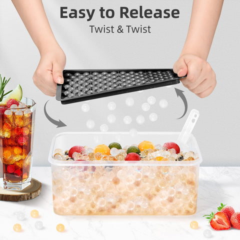 Cubo WIBIMEN mini en forma de guijarro redondo con tapa, ideal para cocteles