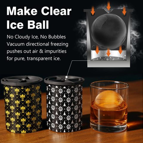 Moldes de hielo cristal WIBIMEN, hielo claro para presentaciones premium.