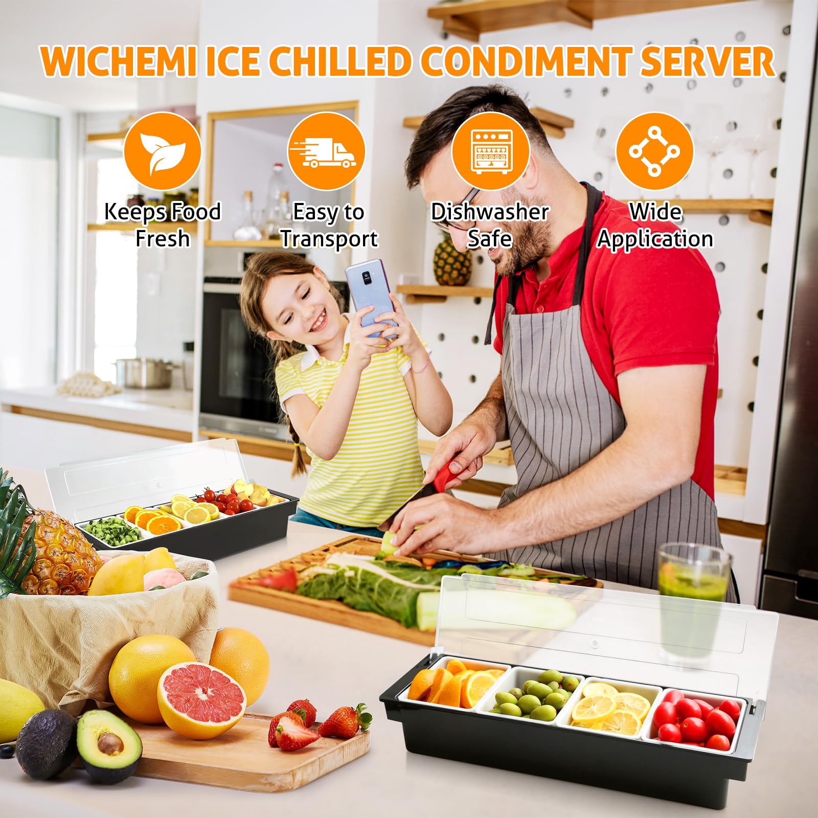 WICHEMI Caddy portátil, agarres ergonómicos, transporte cómodo para eventos