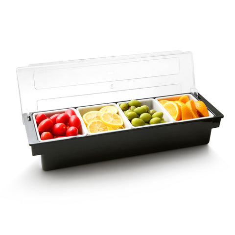 WICHEMI Servidor de condimentos para buffet, diseño compacto ideal para servicio en eventos