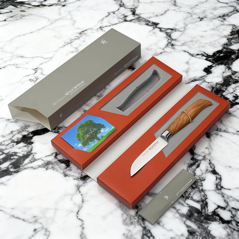 Cuchillo con mango ergonómico Wick Willow para control en cortes finos.