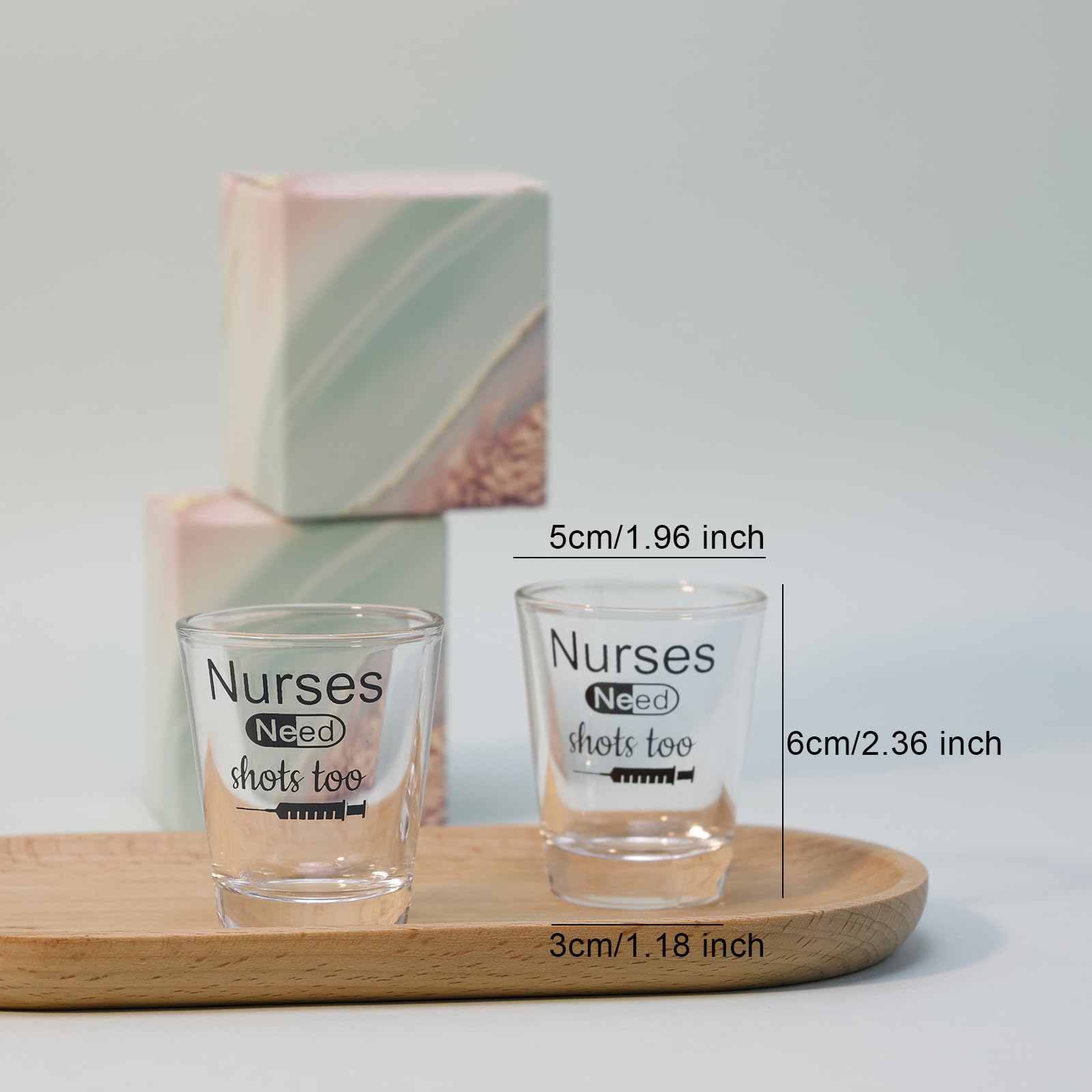 Vaso de shot WideAL para enfermera, juego de 2 unidades.