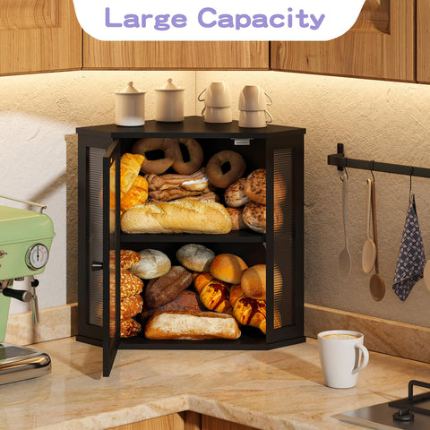 Wieghda caja-pan acabado negro y diseño ergonómico.
