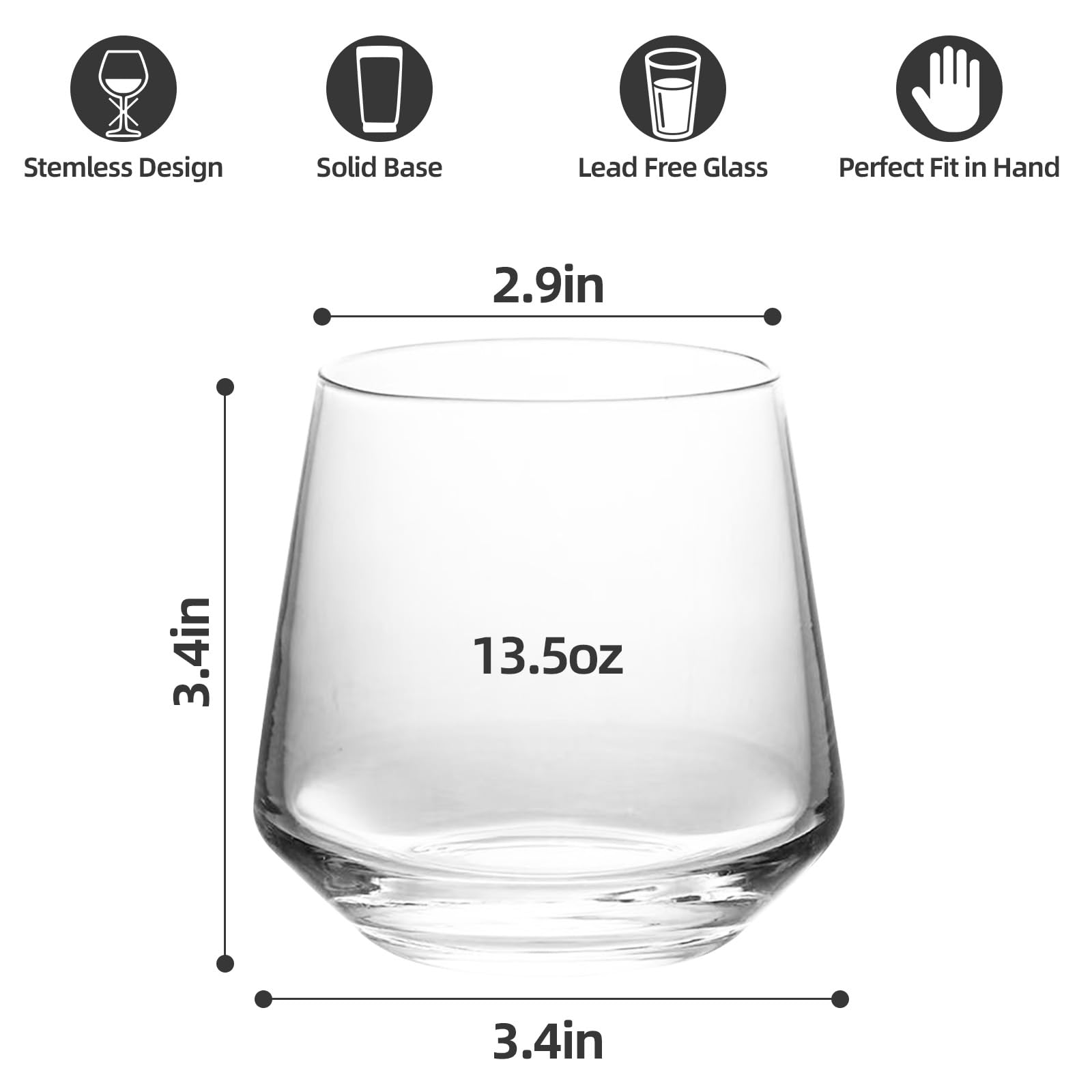 Vaso WIKERWANG con diseño moderno para elegancia y estabilidad.