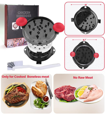 Espigas afiladas permiten deshilachar carnes de forma eficiente y uniforme.