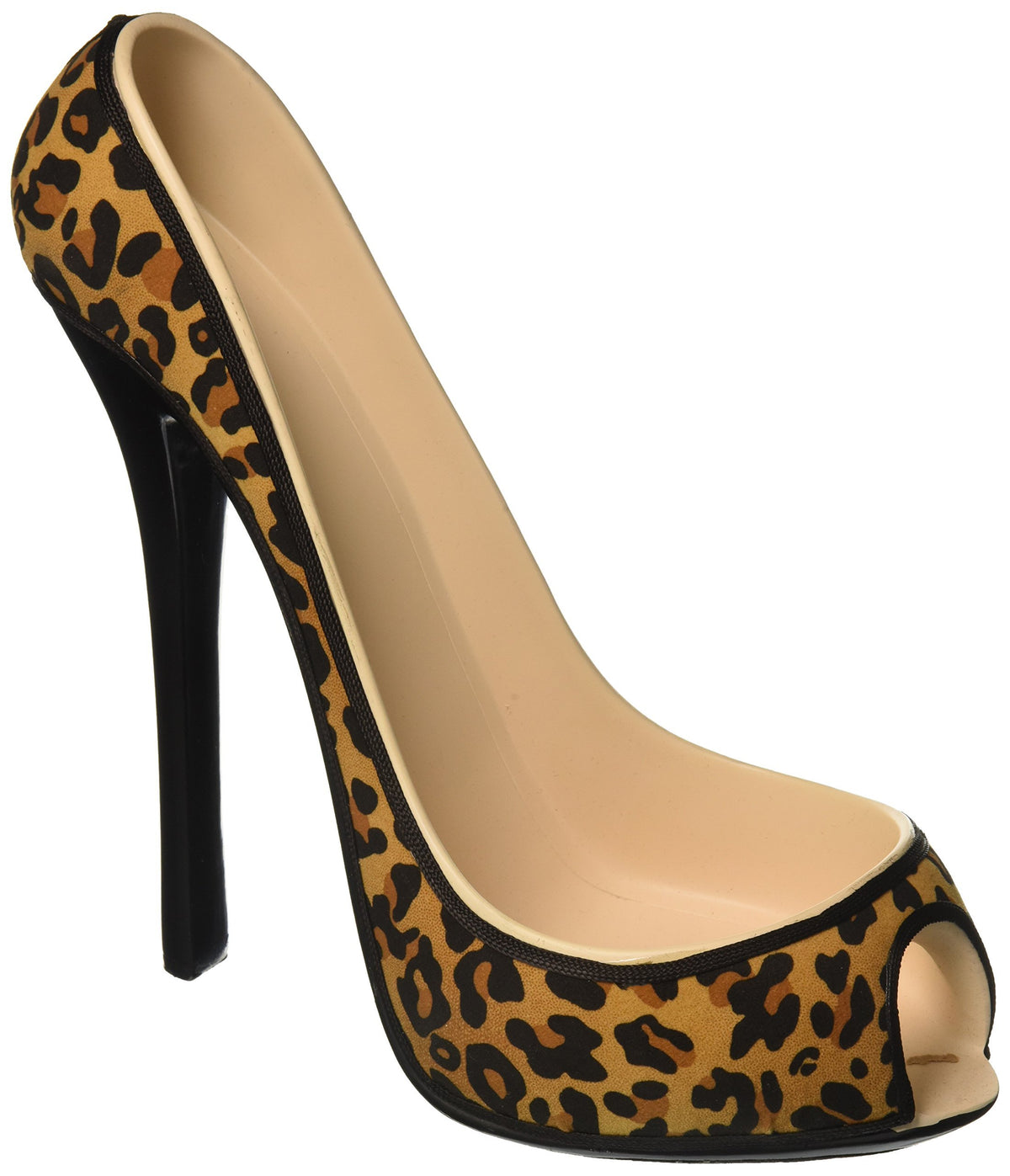 Wild Eye Designs porta-botellas tacón leopardo, soporte elegante para vino
