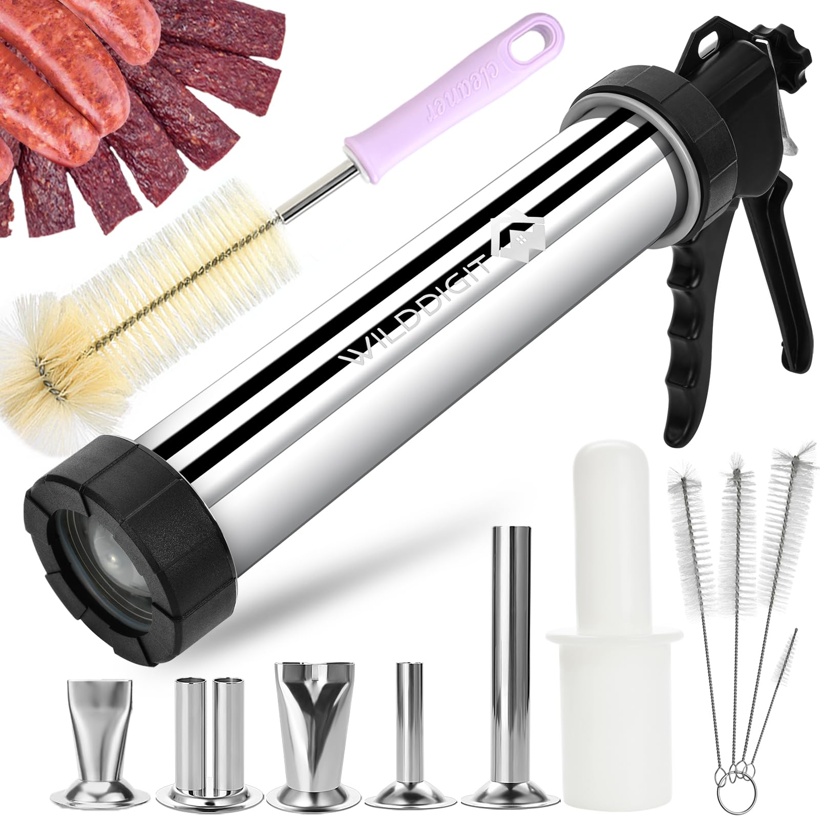 WILDDIGIT cañón inoxidable para carne seca, duradero y fácil de usar.