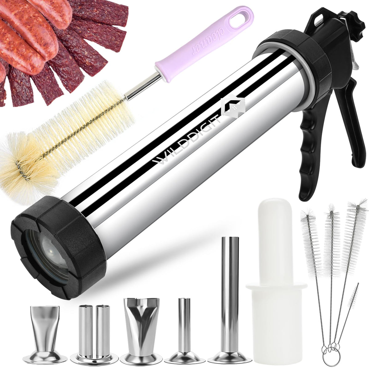 WILDDIGIT cañón inoxidable para carne seca, duradero y fácil de usar.