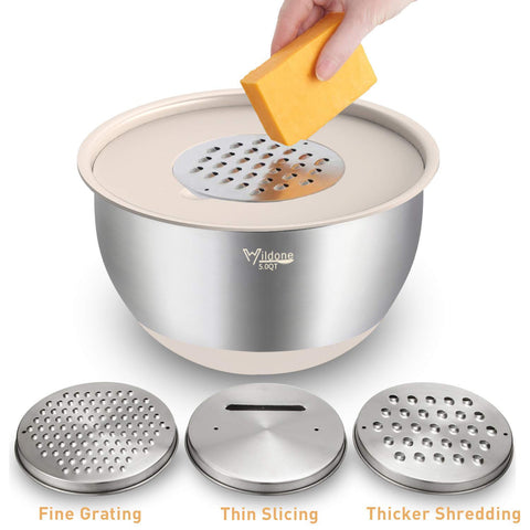 Accesorios rallador Wildone incluidos para rallar rápido en la cocina.