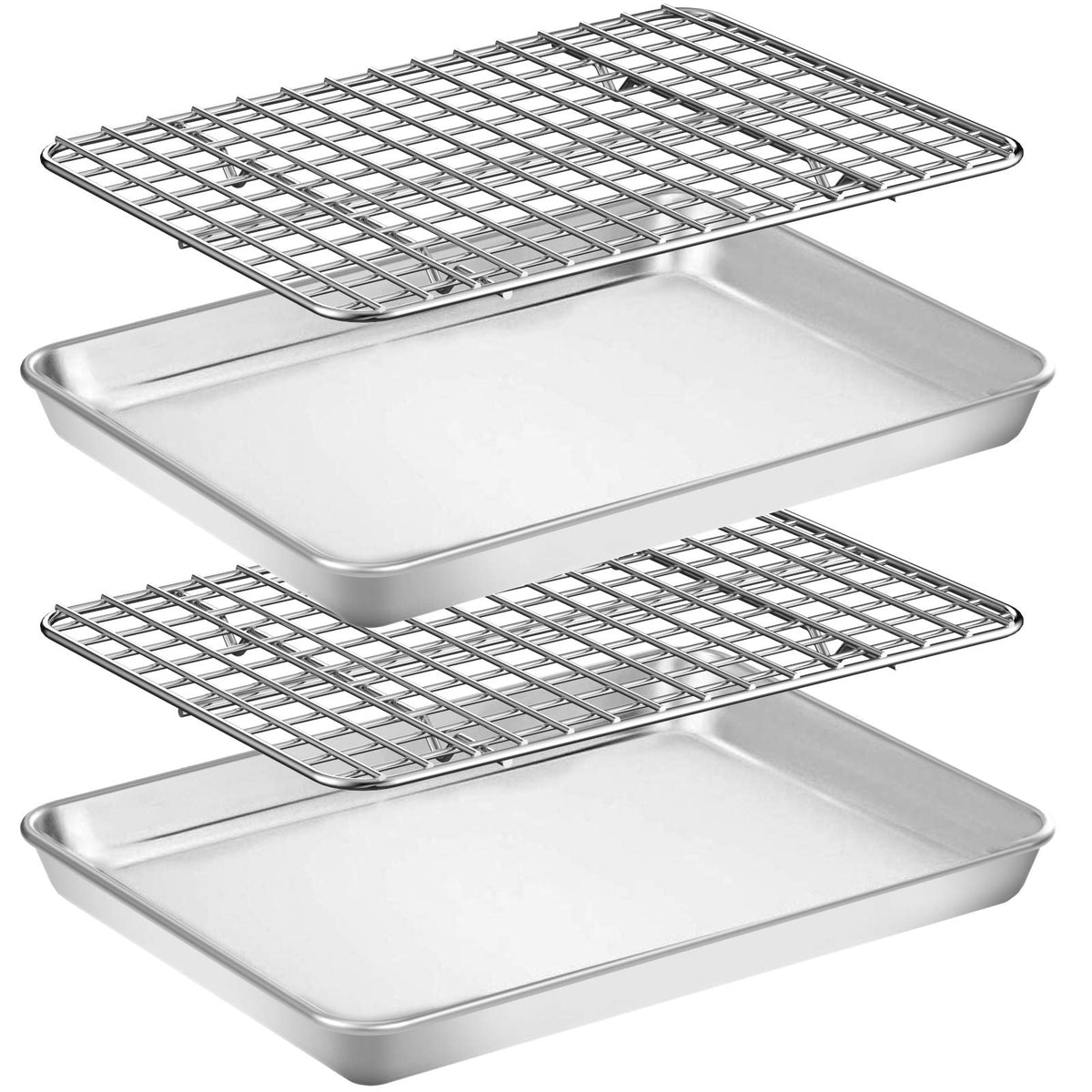 Bandeja Wildone para hornear 9x7 con acabado espejo para galletas uniformes