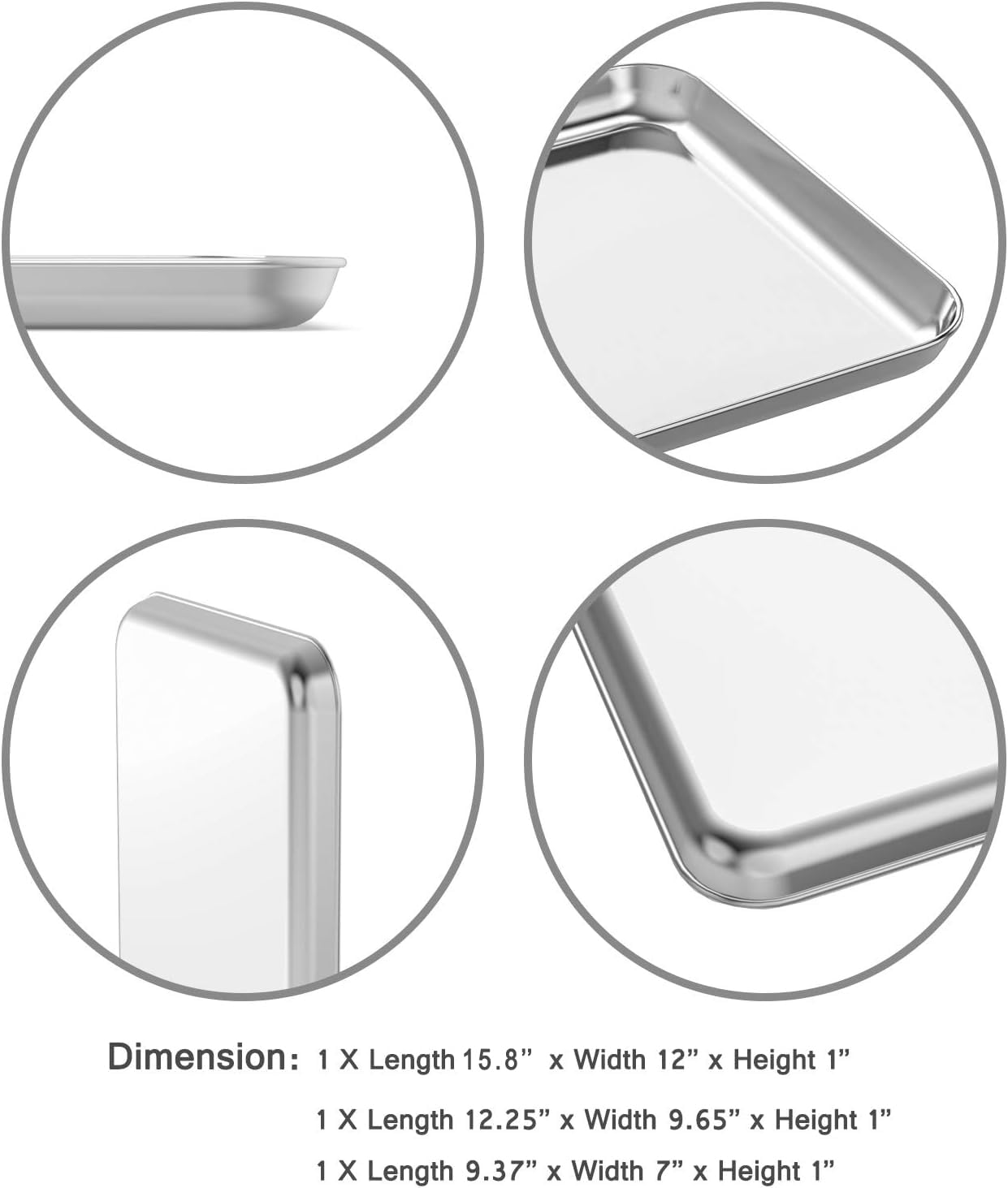 Bandeja Wildone de 12,25 x 9,65 pulgadas, ideal para galletas y asados.