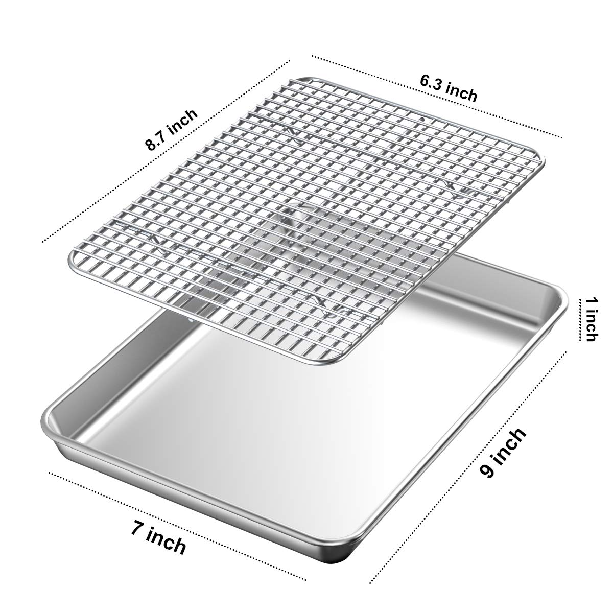 Rejilla de enfriamiento Wildone 8.7x6.3 para reposar panes y pasteles