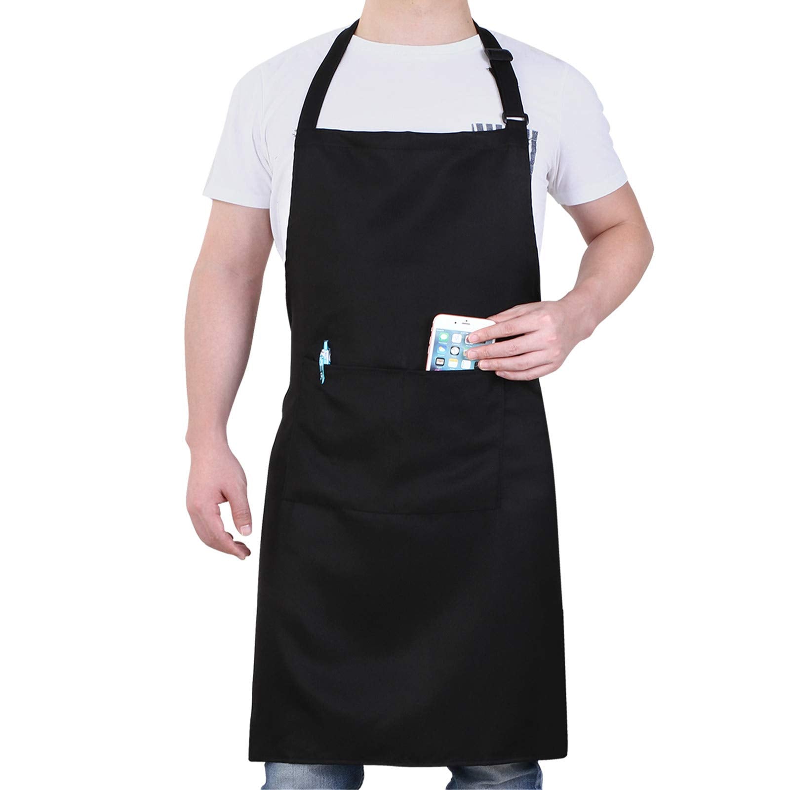 Will Well delantal de cocina, frente cubierto, protege ropa al cocinar.