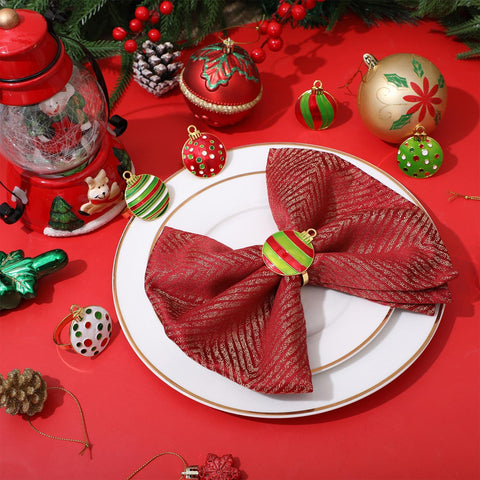 Willbond anillos navideños con brillo de cristal, refleja luces festivas