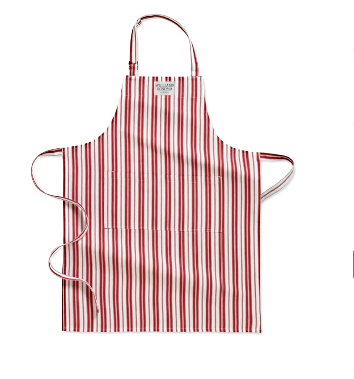Delantal Williams-Sonoma Clásico, color granate rojo, ideal para cocinar con comodidad y protección de la ropa.