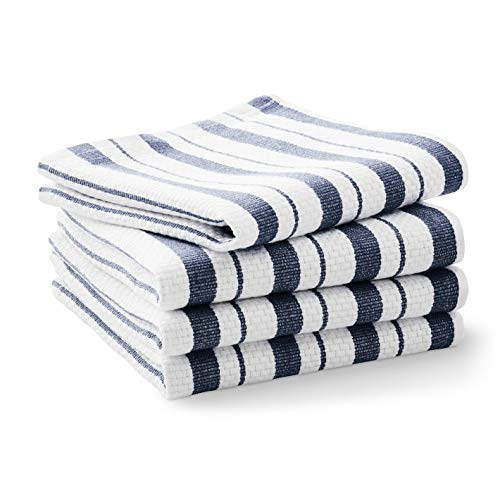 Williams-Sonoma paño de cocina rayas azules, absorbente para secar vajilla y superficies.
