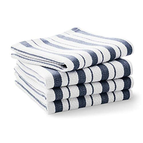 Williams-Sonoma paño de cocina rayas azules, absorbente para secar vajilla y superficies.