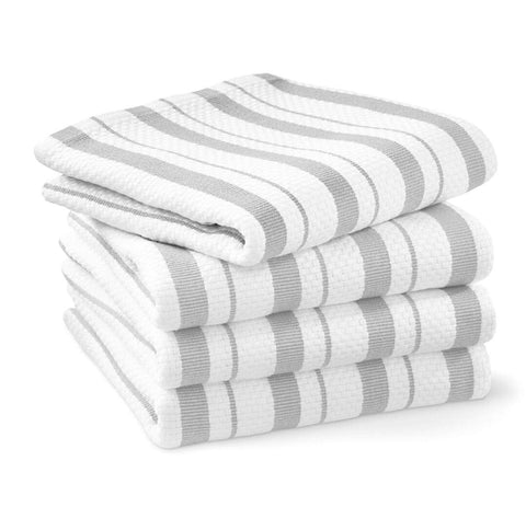 Toallas Williams-Sonoma rayadas clásicas, suaves y absorbentes para la cocina diaria.