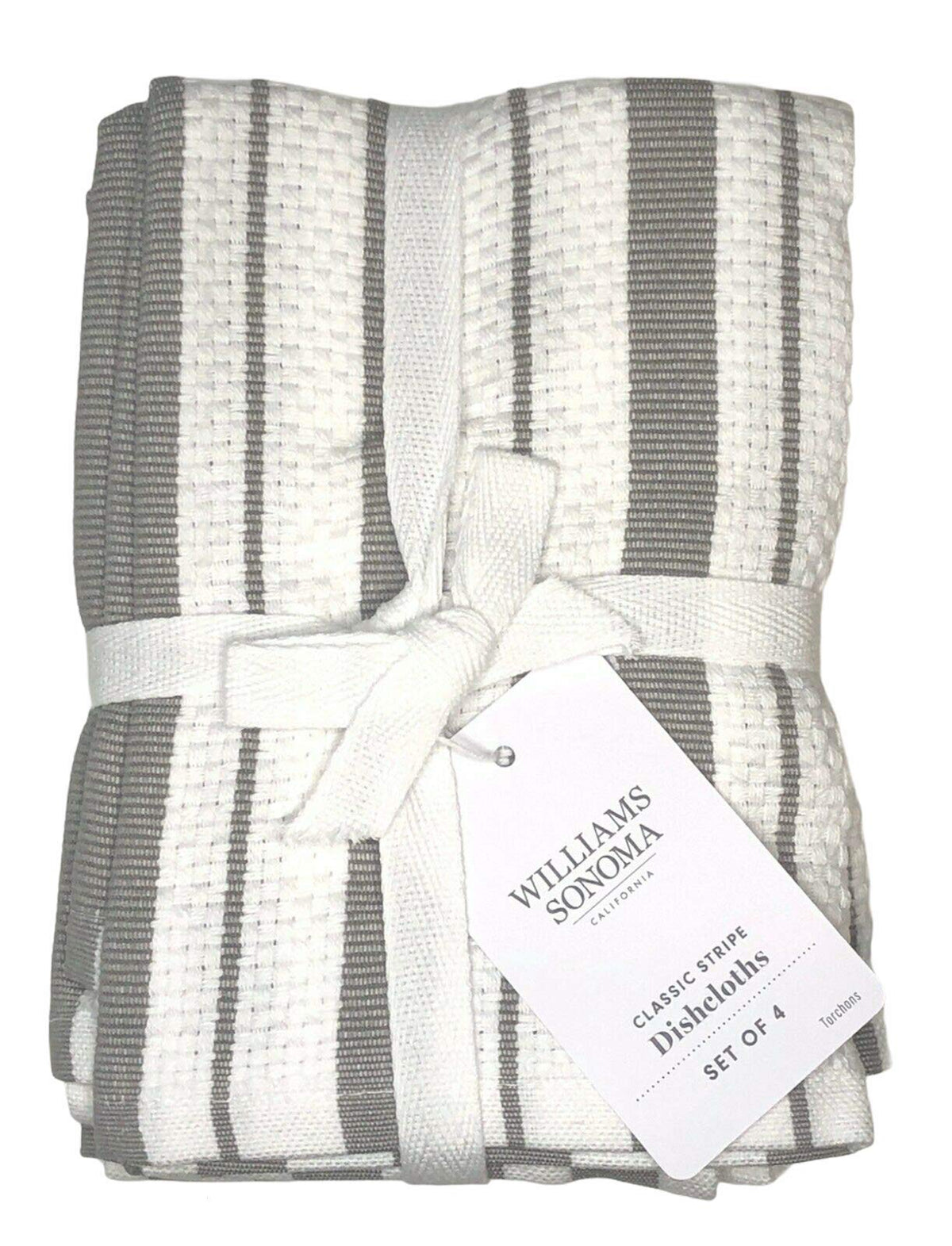 Williams-Sonoma paños rayados clásicos, suaves y absorbentes para secar platos con estilo.