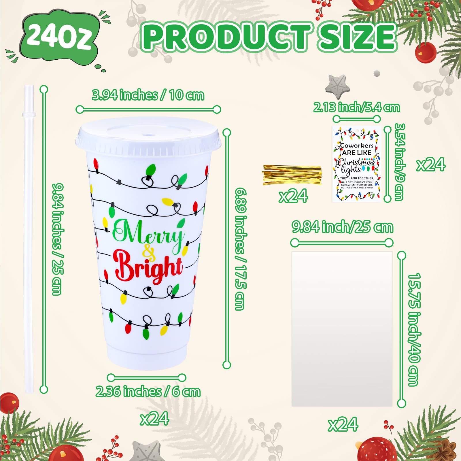 Willinglong bolsa regalo Navidad OPP lista para entregar