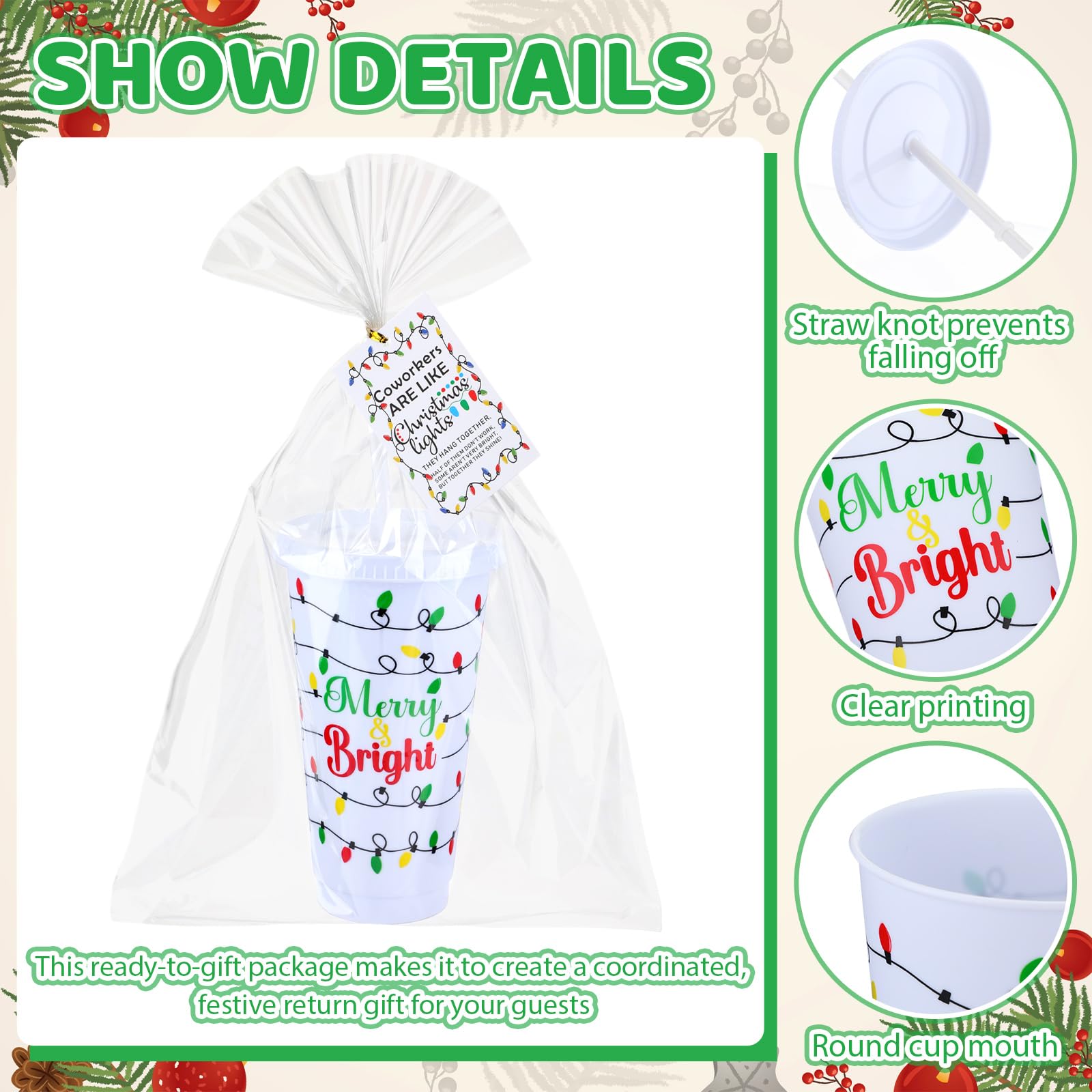 Willinglong tarjetas de saludo Navidad para acompañar el regalo