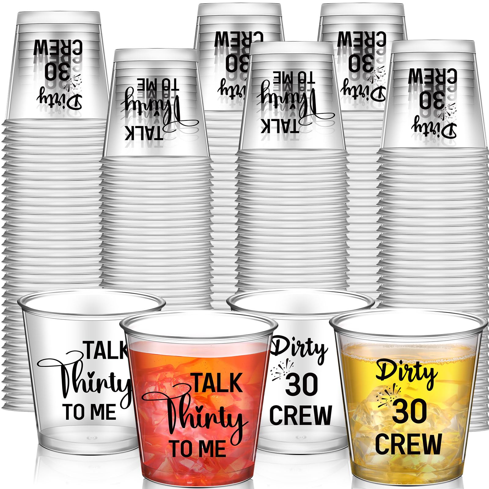 Vaso Willinglong de 2.87 oz, transparente y duradero para fiestas
