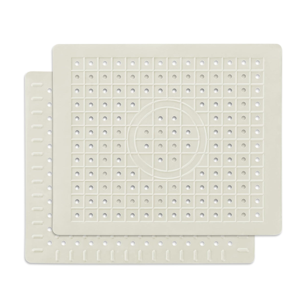 Willkommen mat fregadero 12x10 crema blanco: base estable para secar platos y proteger el fregadero.