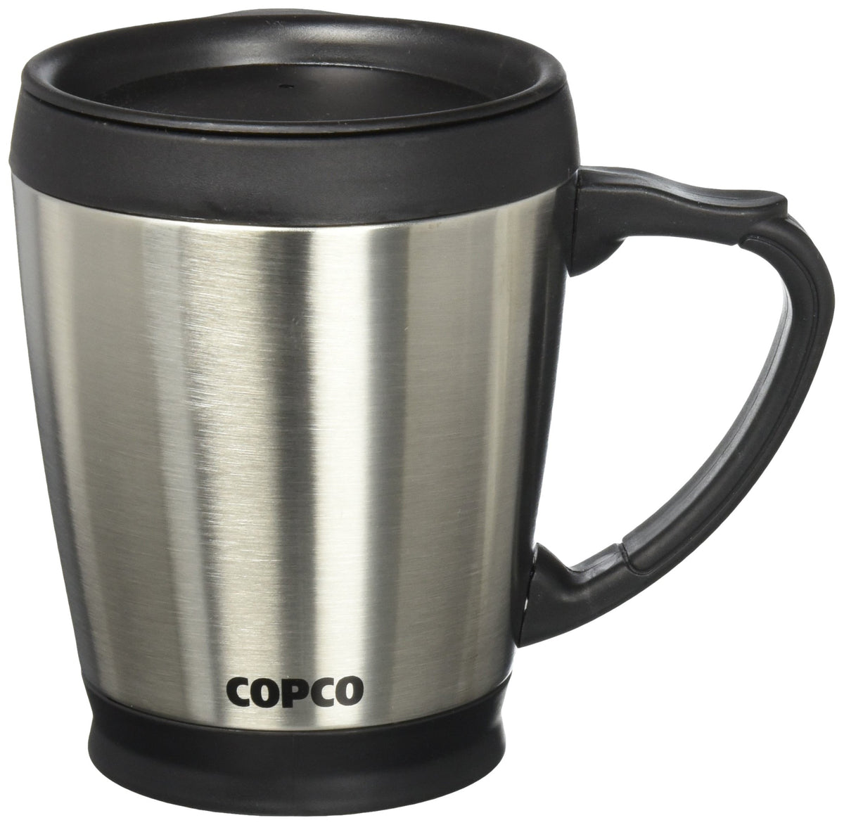 Taza Wilton Copco de acero inoxidable con doble pared mantiene el café caliente en ruta