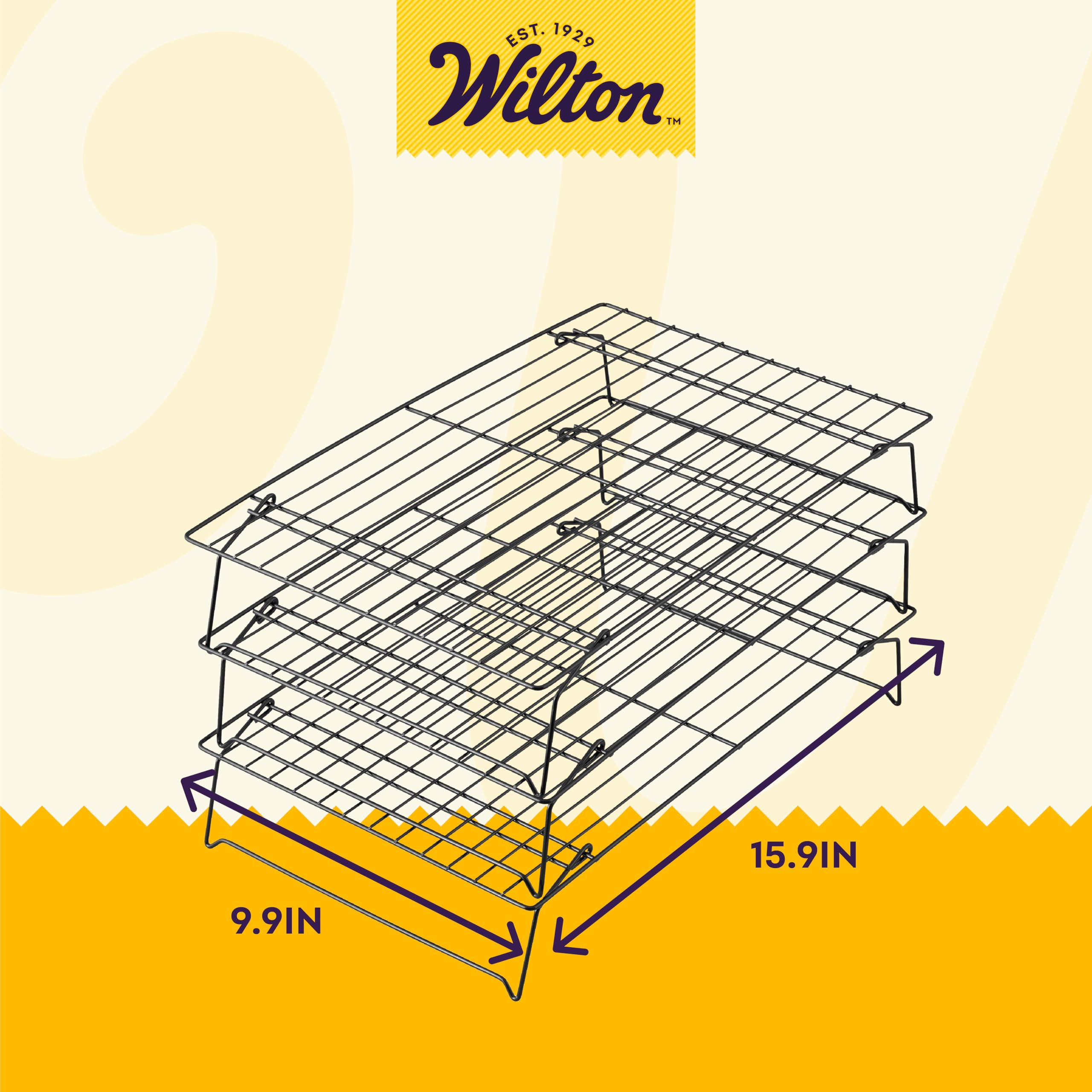 Wilton Excelle Elite rejilla-enfriamiento 3-niveles bizcochos para enfriado uniforme.