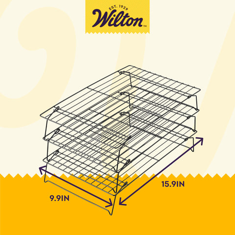 Wilton Excelle Elite rejilla-enfriamiento 3-niveles bizcochos para enfriado uniforme.