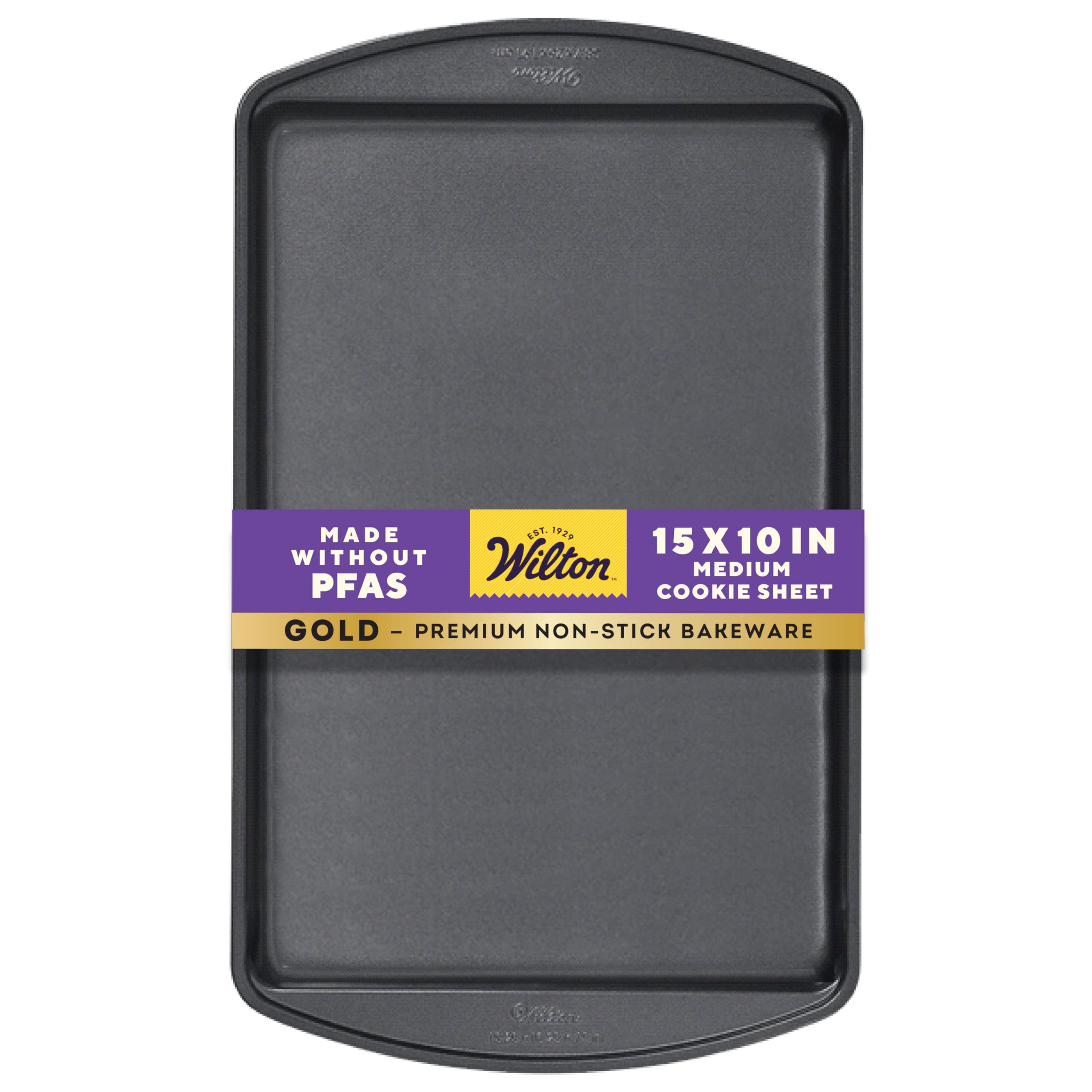 Wilton Gold Premium bandeja mediana sin PFAS para hornear galletas y más.