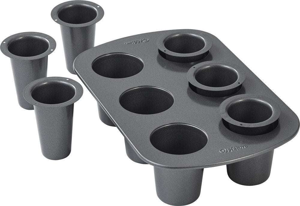 Wilton pan galleta 6 cavidades para vasos dulces uniformes.