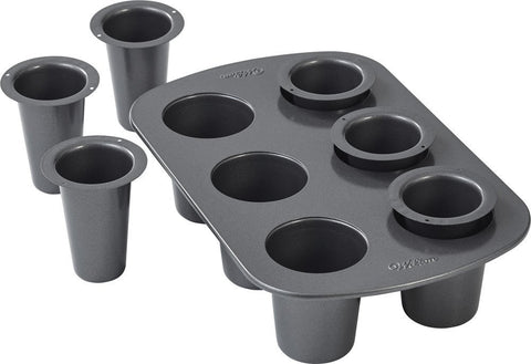 Wilton pan galleta 6 cavidades para vasos dulces uniformes.