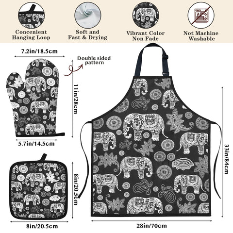 Manopla para horno Wimabuden elefante, protección cálida al cocinar