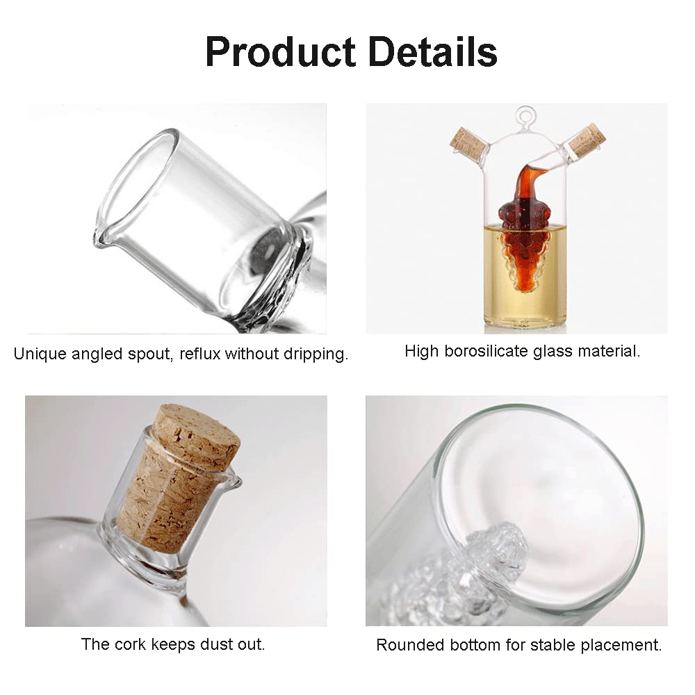 WINAKUI capacidad de 240 ml para aceite y 60 ml para vinagre.