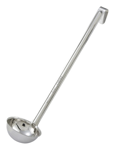Cucharón Winco LDI-4 de acero inoxidable, 4 onzas, ideal para porciones y servicio diario.