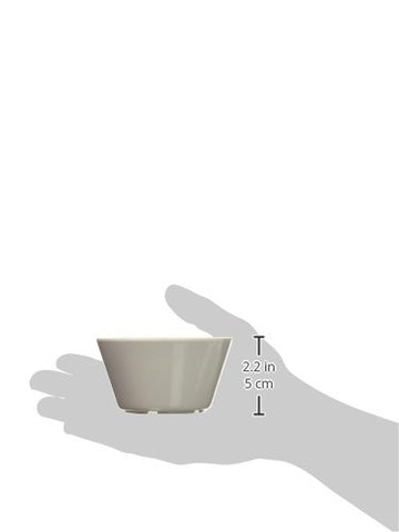Winco MMB-8W, taza bouillon de melamina blanca, uso en mesa para porciones.