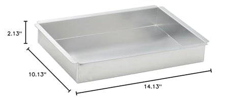 Winco pan rectangular de aluminio 9x13, diseño apilable y distribución uniforme del calor.