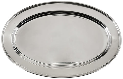 Winco OPL-14, vista superior, plato ovalado resistente para presentaciones modernas