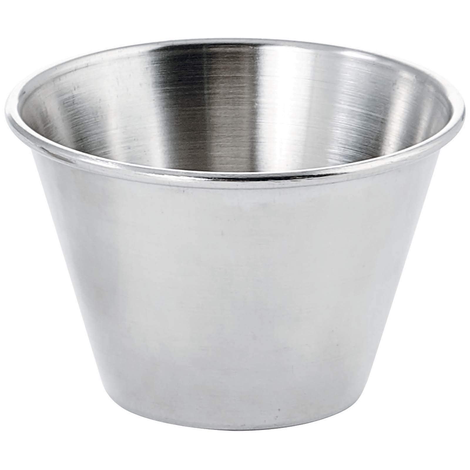 Winco SCP-40, ramequín redondo de acero inoxidable, ideal para salsas y degustaciones diarias.
