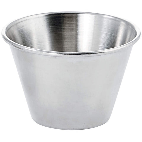 Winco SCP-40, ramequín redondo de acero inoxidable, ideal para salsas y degustaciones diarias.