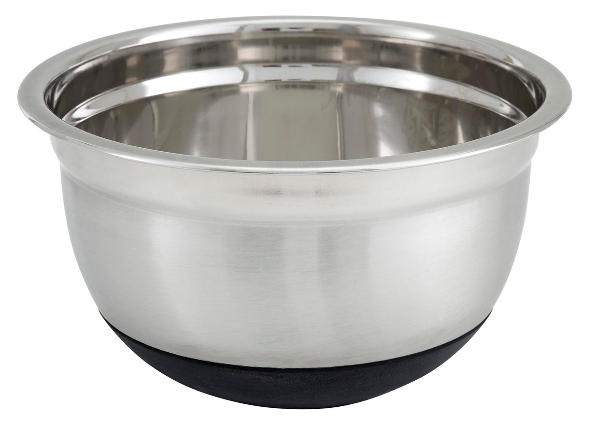 Winco tazón de mezcla con base de silicona, estable para batir.