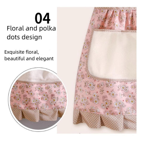 WinDerMo delantal floral antimanchas; útil para repostería y pintura.