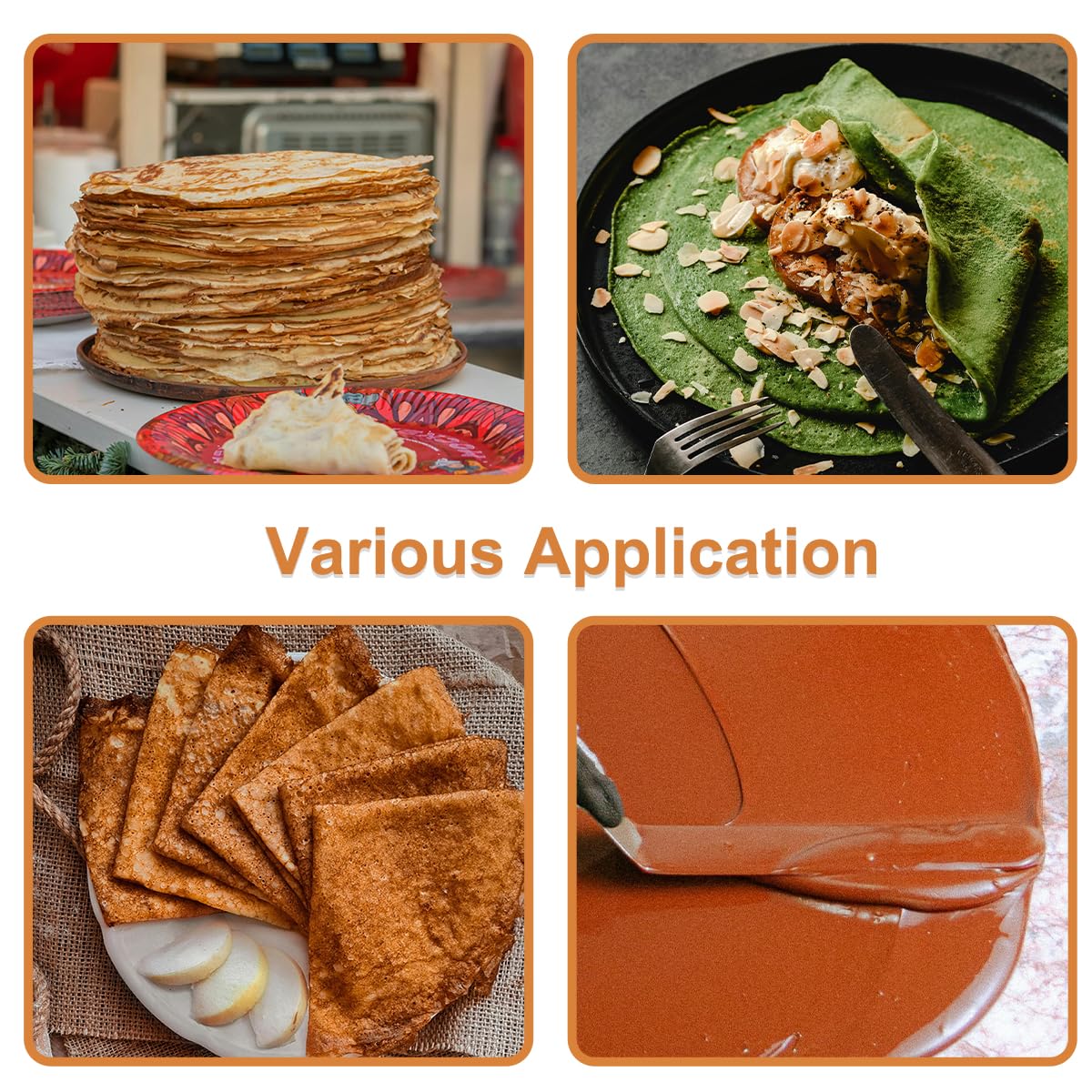 Windesk kit crepes versátil, útil para tortas y pasteles.