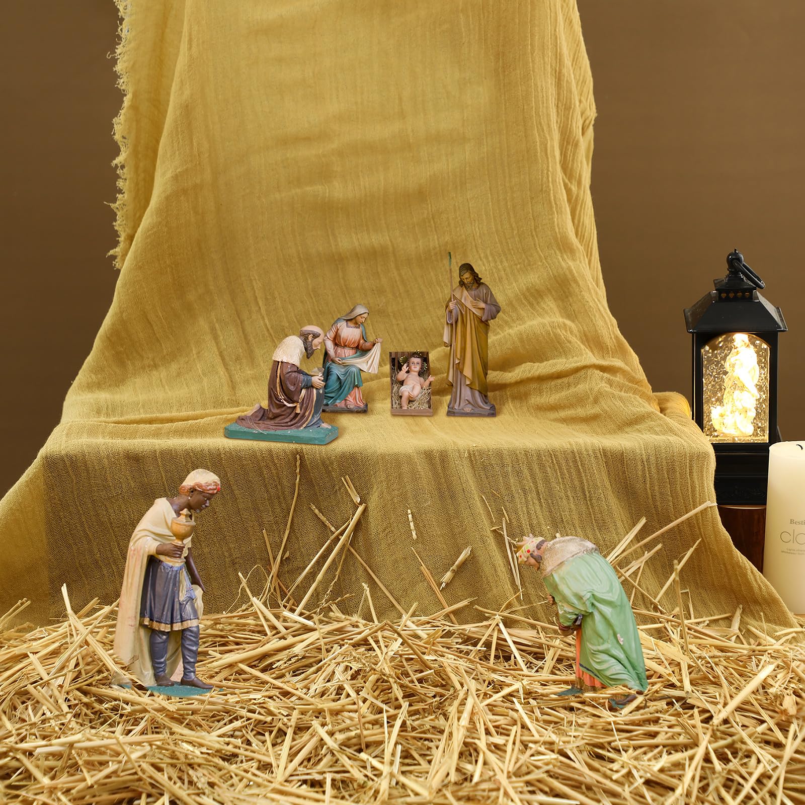 Windkream corredor de Navidad en mesa, plano general para ambientar el belén.