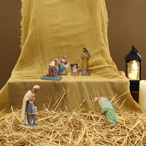 Windkream corredor de Navidad en mesa, plano general para ambientar el belén.