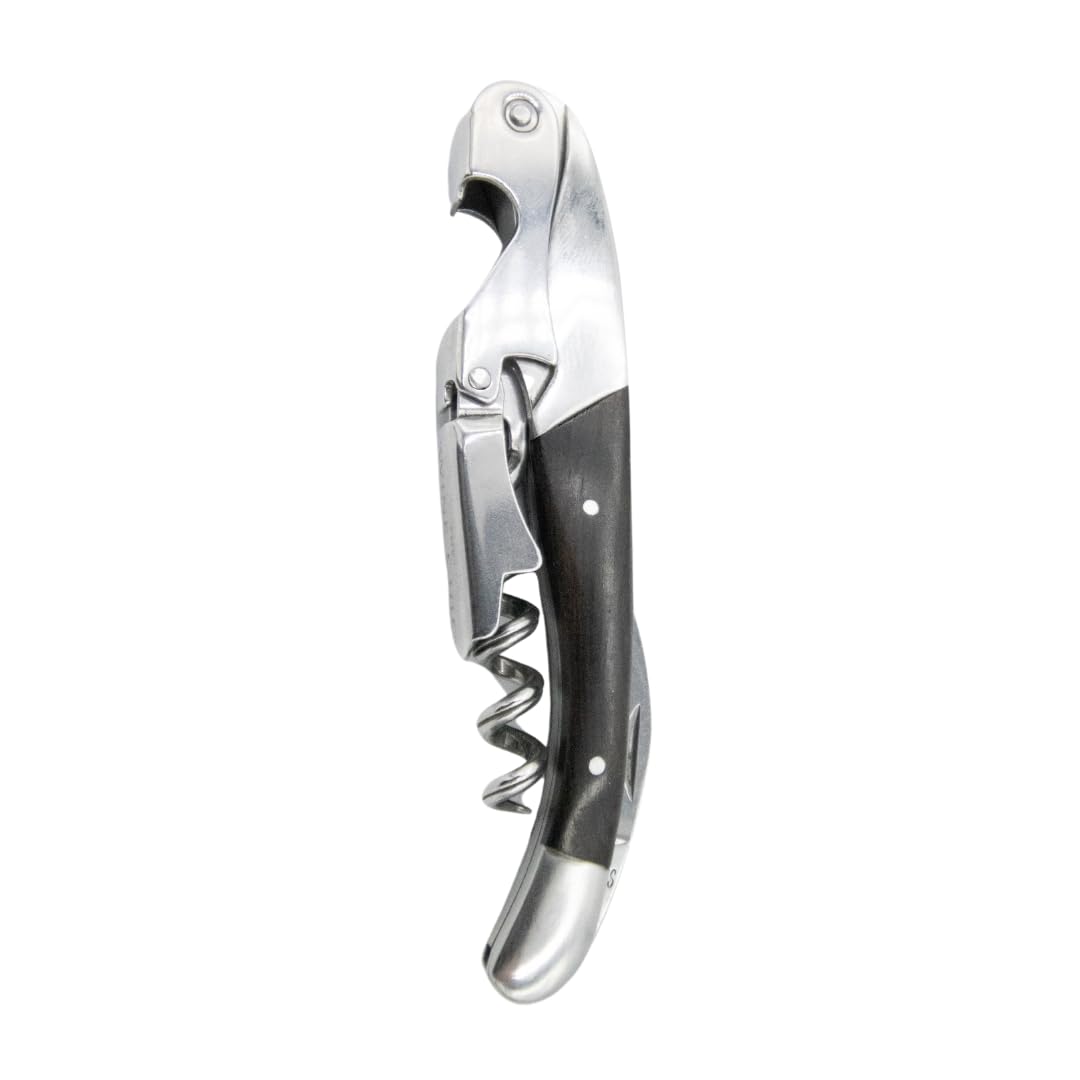 Wine Chic sacacorchos profesional con mango de madera, cómodo y ergonómico para uso diario.