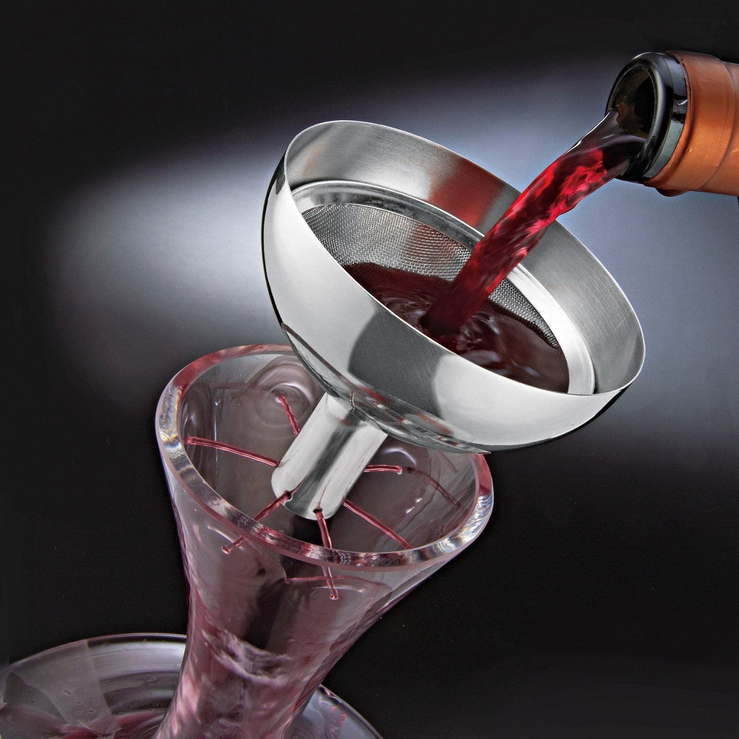 Wine Enthusiast embudo de aeración en acero inoxidable para mayor durabilidad