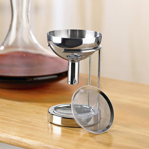 Wine Enthusiast embudo de aeración con soporte para verter con estabilidad